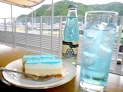 Iwami Blueチーズケーキ＆サイダー