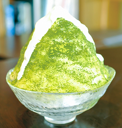 大山の抹茶かき氷