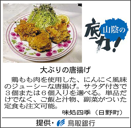 大ぶりの唐揚げ